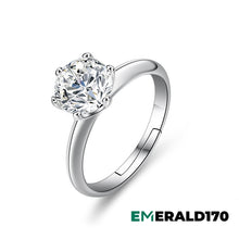 Load image into Gallery viewer, diamond ring Silver synthetic
