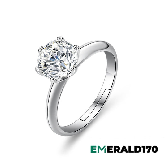 diamond ring Silver synthetic